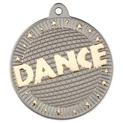 DANCE TWO COLOUR MEDAL MATT SILVER/GOLD - 2in - Optimum Teamwear