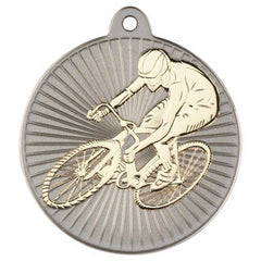 CYCLING TWO COLOUR MEDAL MATT SILVER/GOLD - 2in - Optimum Teamwear