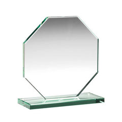 JADE GLASS OCTAGON PLAQUE (10mm THICK) - 4in