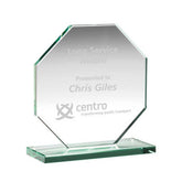 JADE GLASS OCTAGON PLAQUE (10mm THICK) - 4in - Optimum Teamwear