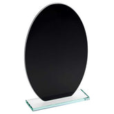 BLACK BACKED JADE GLASS OVAL(4mm THICK) - 8in - Optimum Teamwear