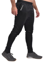 Optimum Tempo Skinny Tapered Jogging Bottoms Black - Optimum Teamwear