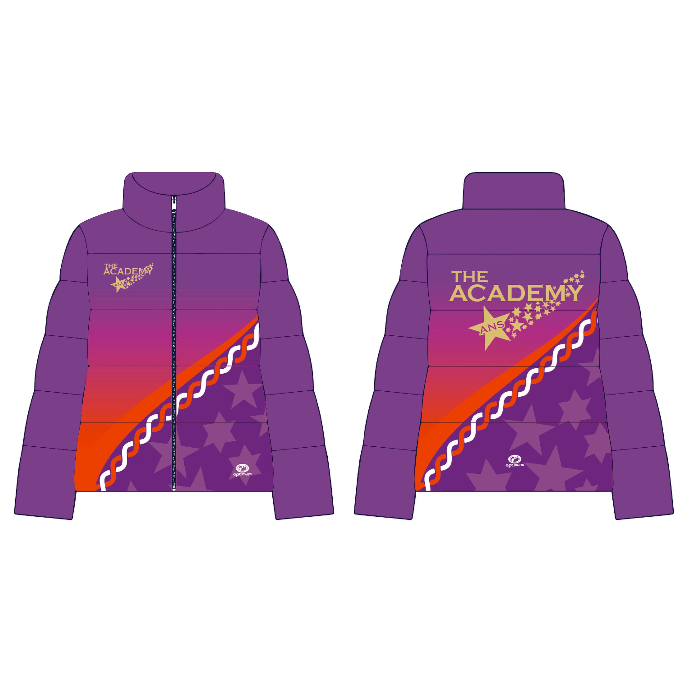 The Academy ANS Puffer Jacket - Optimum Teamwear