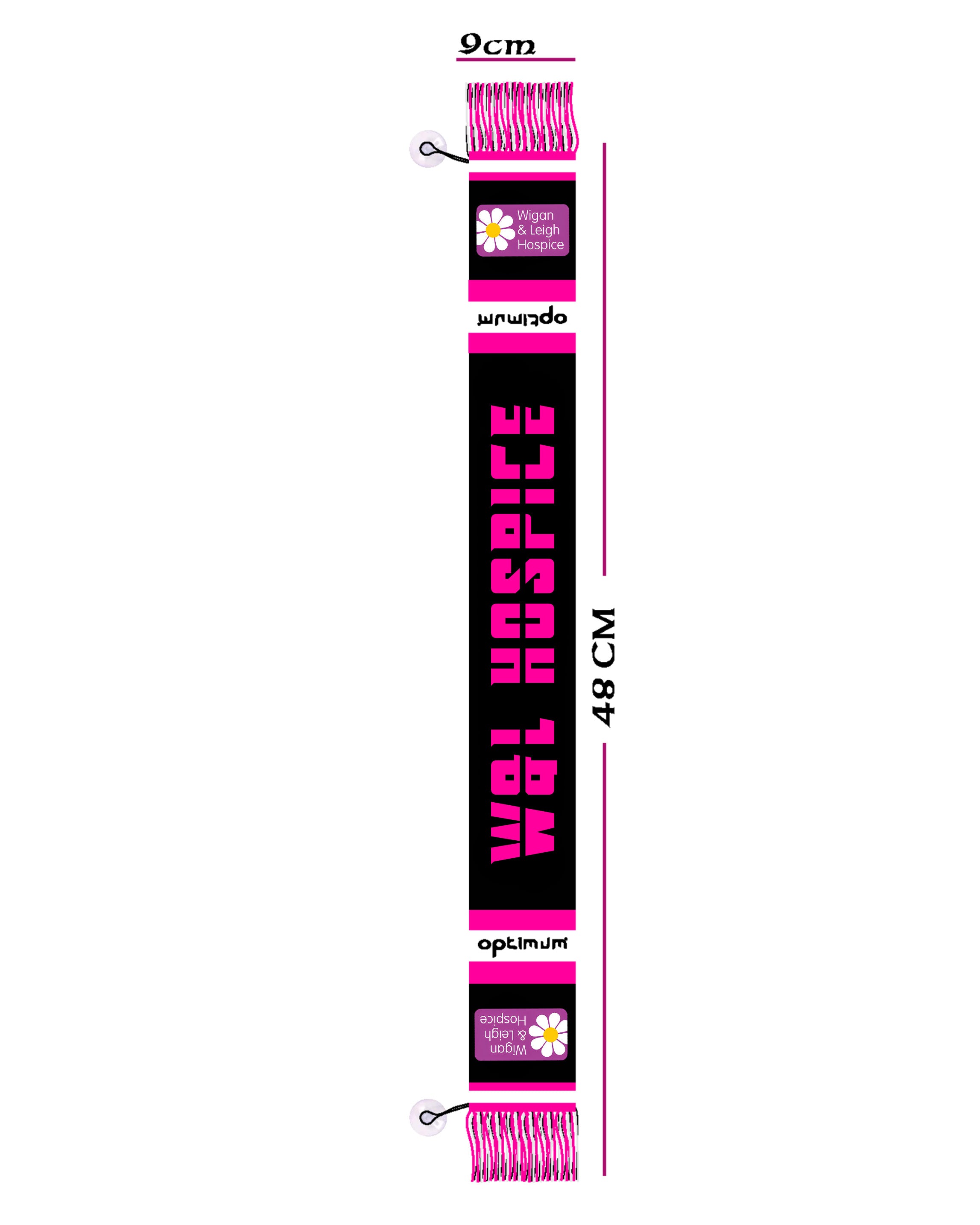 Wigan and leigh Hospice mini scarf
