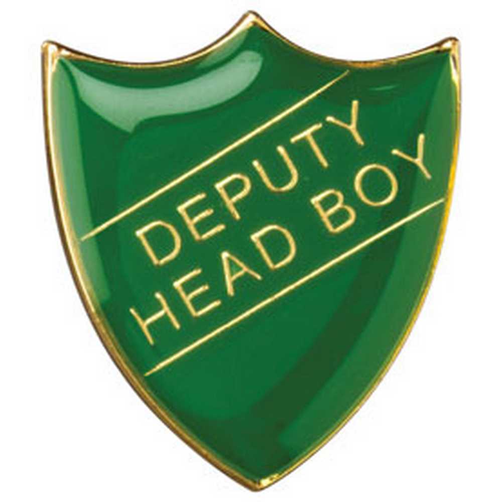 SCHOOL SHIELD BADGE (DEPUTY HEAD BOY) GREEN - 1.25in - Optimum Teamwear