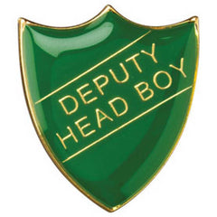SCHOOL SHIELD BADGE (DEPUTY HEAD BOY) GREEN - 1.25in - Optimum Teamwear