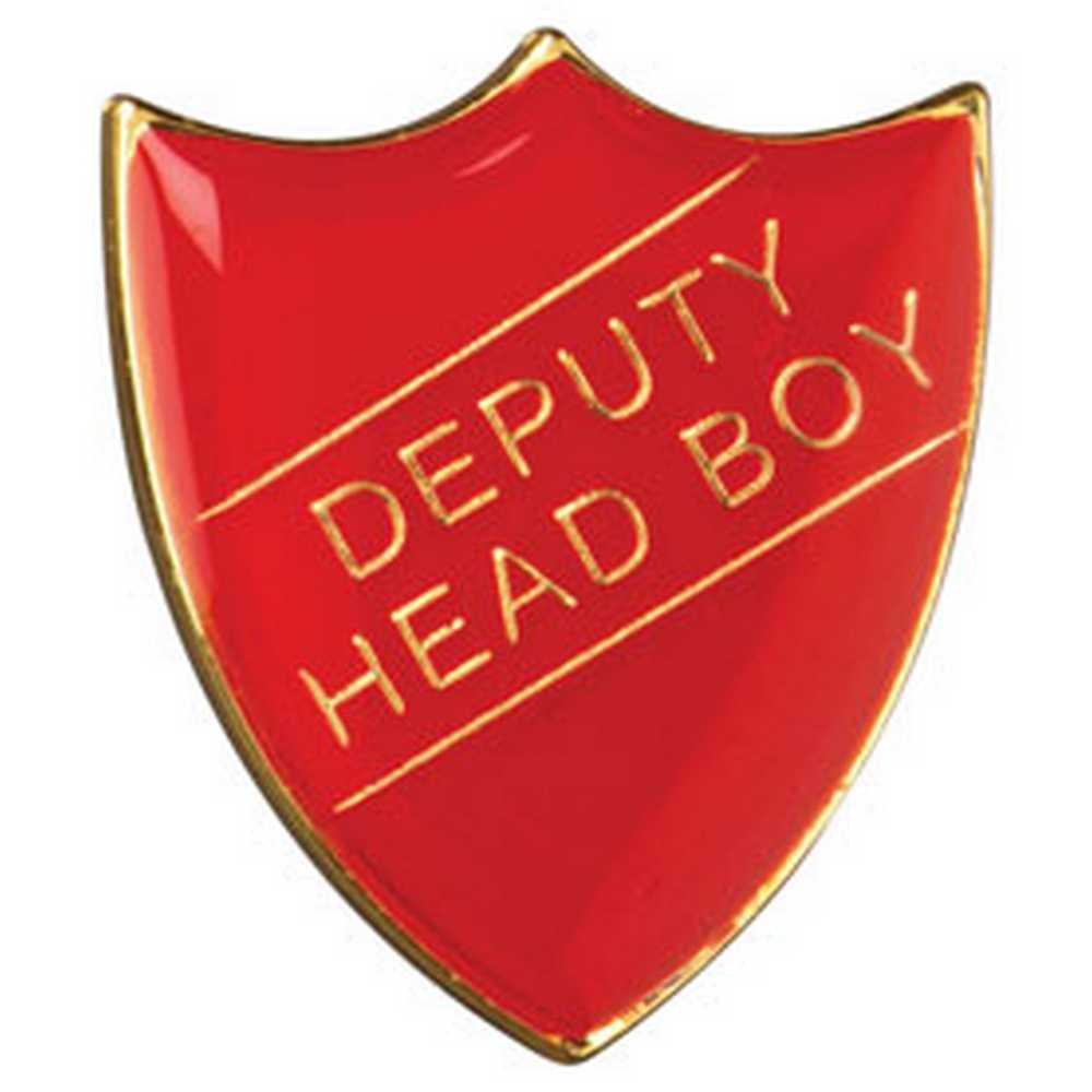 SCHOOL SHIELD BADGE (DEPUTY HEAD BOY) RED - 1.25in - Optimum Teamwear