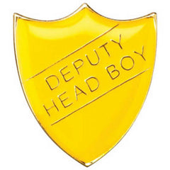 SCHOOL SHIELD BADGE (DEPUTY HEAD BOY) YELLOW - 1.25in - Optimum Teamwear