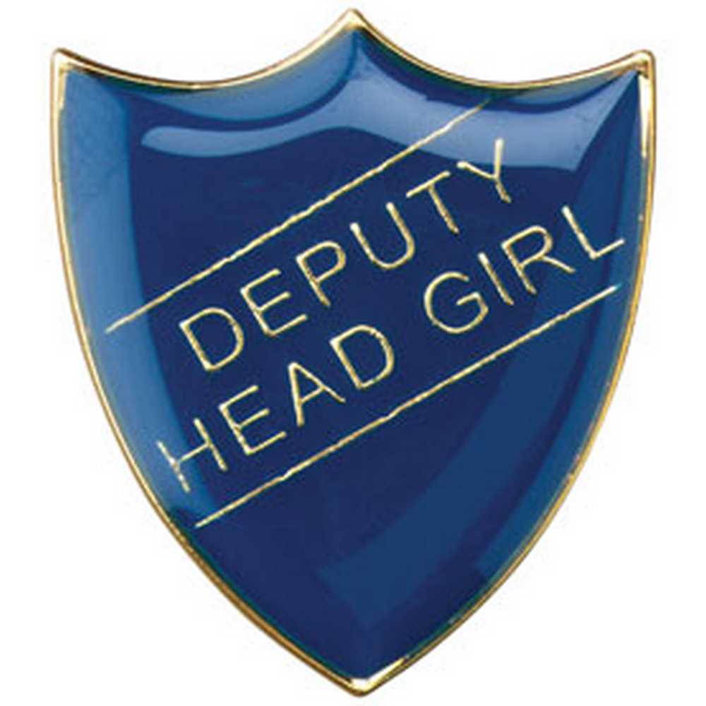 SCHOOL SHIELD BADGE (DEPUTY HEAD GIRL) BLUE - 1.25in - Optimum Teamwear
