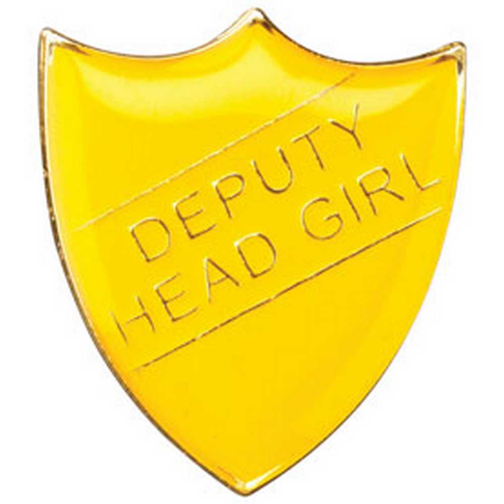 SCHOOL SHIELD BADGE (DEPUTY HEAD GIRL) YELLOW - 1.25in - Optimum Teamwear