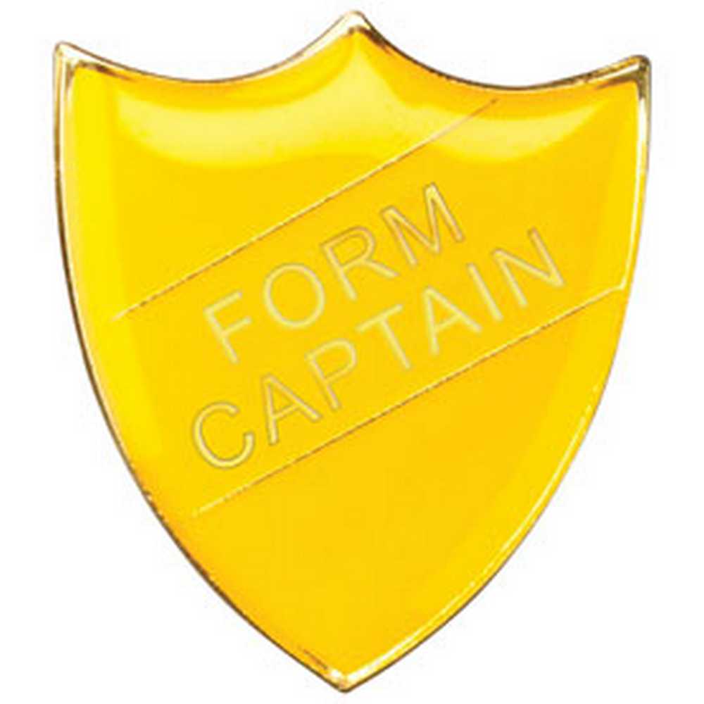 SCHOOL SHIELD BADGE (FORM CAPTAIN) YELLOW - 1.25in - Optimum Teamwear