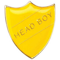 SCHOOL SHIELD BADGE (HEAD BOY) YELLOW - 1.25in - Optimum Teamwear