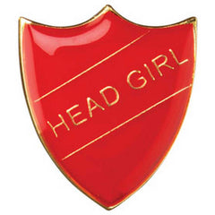 SCHOOL SHIELD BADGE (HEAD GIRL) RED - 1.25in - Optimum Teamwear