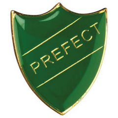 SCHOOL SHIELD BADGE (PREFECT) GREEN - 1.25in - Optimum Teamwear