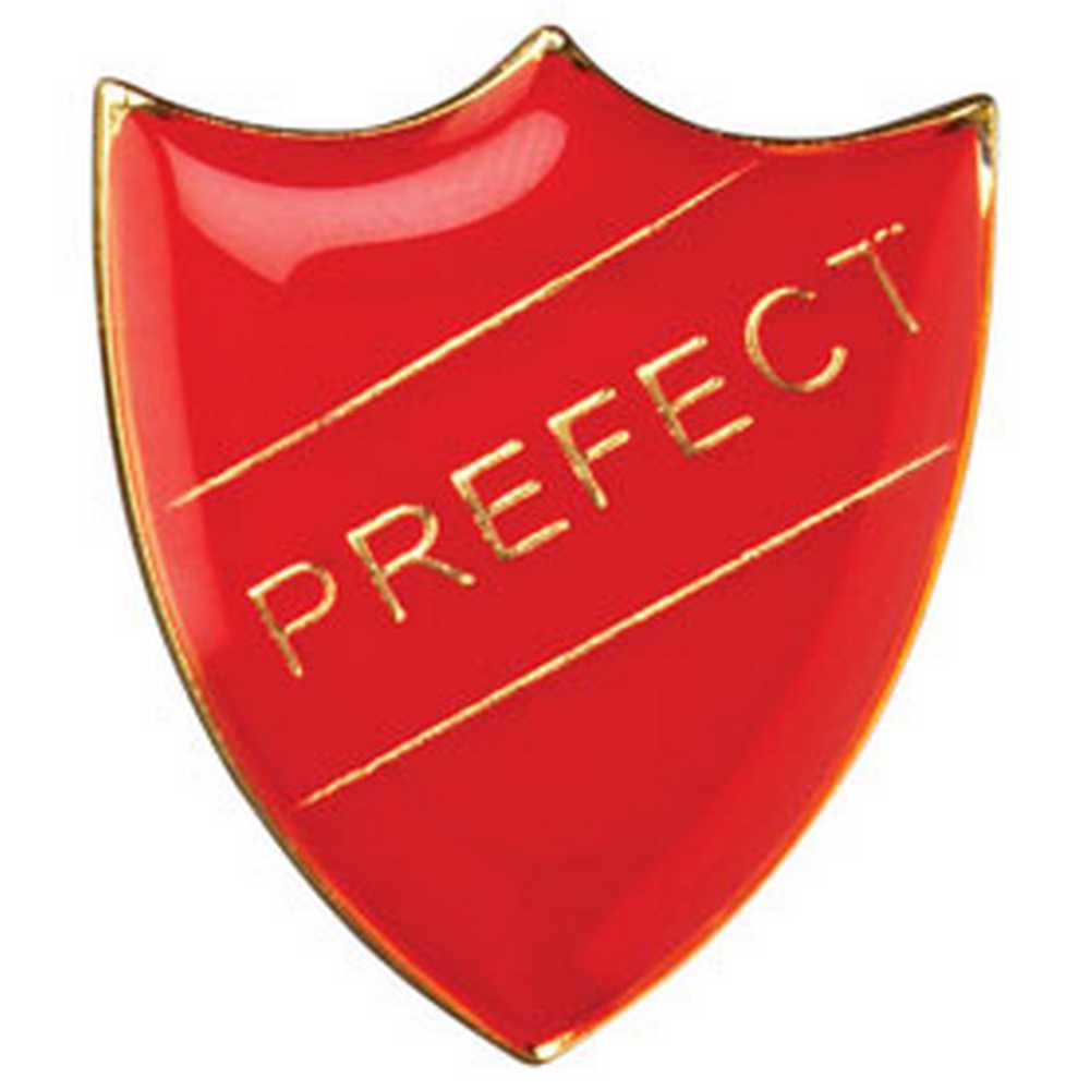 SCHOOL SHIELD BADGE (PREFECT) RED - 1.25in - Optimum Teamwear