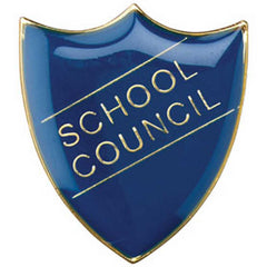 SCHOOL SHIELD BADGE (SCHOOL COUNCIL) BLUE - 1.25in - Optimum Teamwear