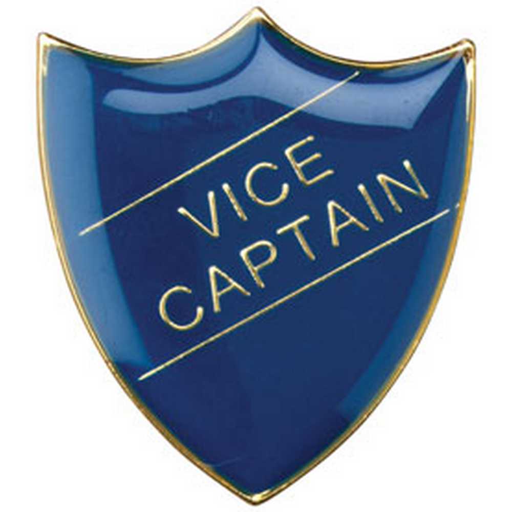 SCHOOL SHIELD BADGE (VICE CAPTAIN) BLUE - 1.25in - Optimum Teamwear