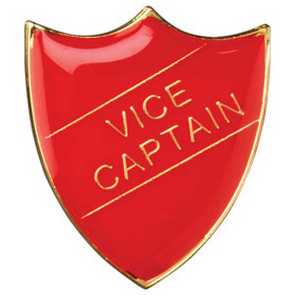 SCHOOL SHIELD BADGE (VICE CAPTAIN) RED - 1.25in - Optimum Teamwear