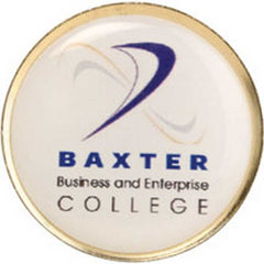 ALUMINIUM BADGE GOLD (1in CENTRE) - 1.125in
