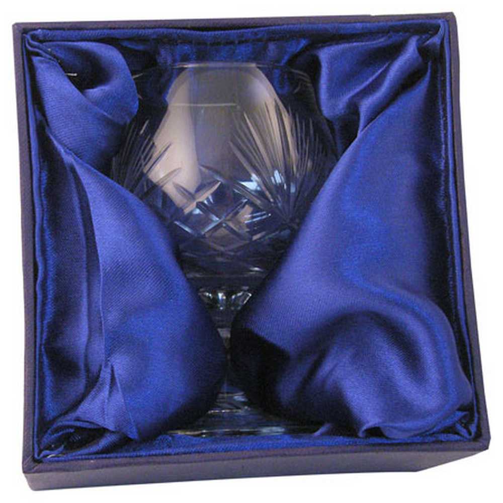 BLUE PRESENTATION BOX FITS 1/2 PINT OR 1 WHISKEY OR 1 BRANDY - 140 x 140 x 90mm