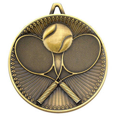 TENNIS DELUXE MEDAL ANTIQUE GOLD - 2.35in - Optimum Teamwear