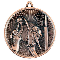 NETBALL DELUXE MEDAL BRONZE - 2.35in - Optimum Teamwear
