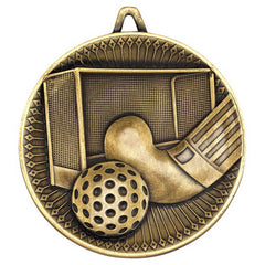 HOCKEY DELUXE MEDAL ANTIQUE GOLD - 2.35in - Optimum Teamwear