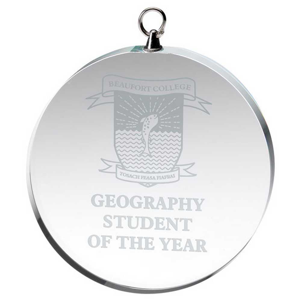 CLEAR GLASS ROUND MEDAL (6mm THICK) - 2.75in - Optimum Teamwear