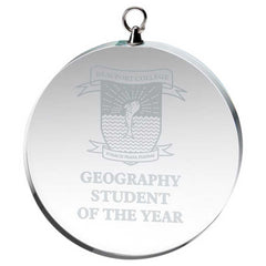 CLEAR GLASS ROUND MEDAL (6mm THICK) - 2.75in - Optimum Teamwear