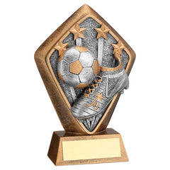BRZ/GOLD DIAMOND HOLDER WITH 'FOOTBALL' DISC AND PLATE - 5.25in