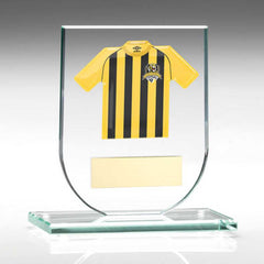 JADE GLASS SHIELD PLAQUE (6mm THICK) - 3.75in
