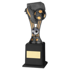 PEWTER/GOLD PLASTIC 'WEMBLEY' FIGURE ON BASE (1in CEN) - 9.5in