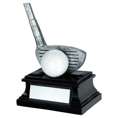 PEW/WHITE/BLACK GOLF CLUB AND BALL WITH PLATE DRIVER - 6in