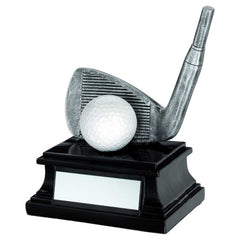 PEW/WHITE/BLACK GOLF CLUB AND BALL WITH PLATE WEDGE - 6in
