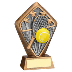 BRZ/GOLD DIAMOND HOLDER WITH 'TENNIS' DISC WITH PLATE - 5.25in