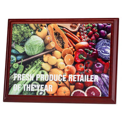 ROSEWOOD PLAQUE WITH WHITE SUBLIMATION FRONT (LANDSCAPE) - 6 x 8in