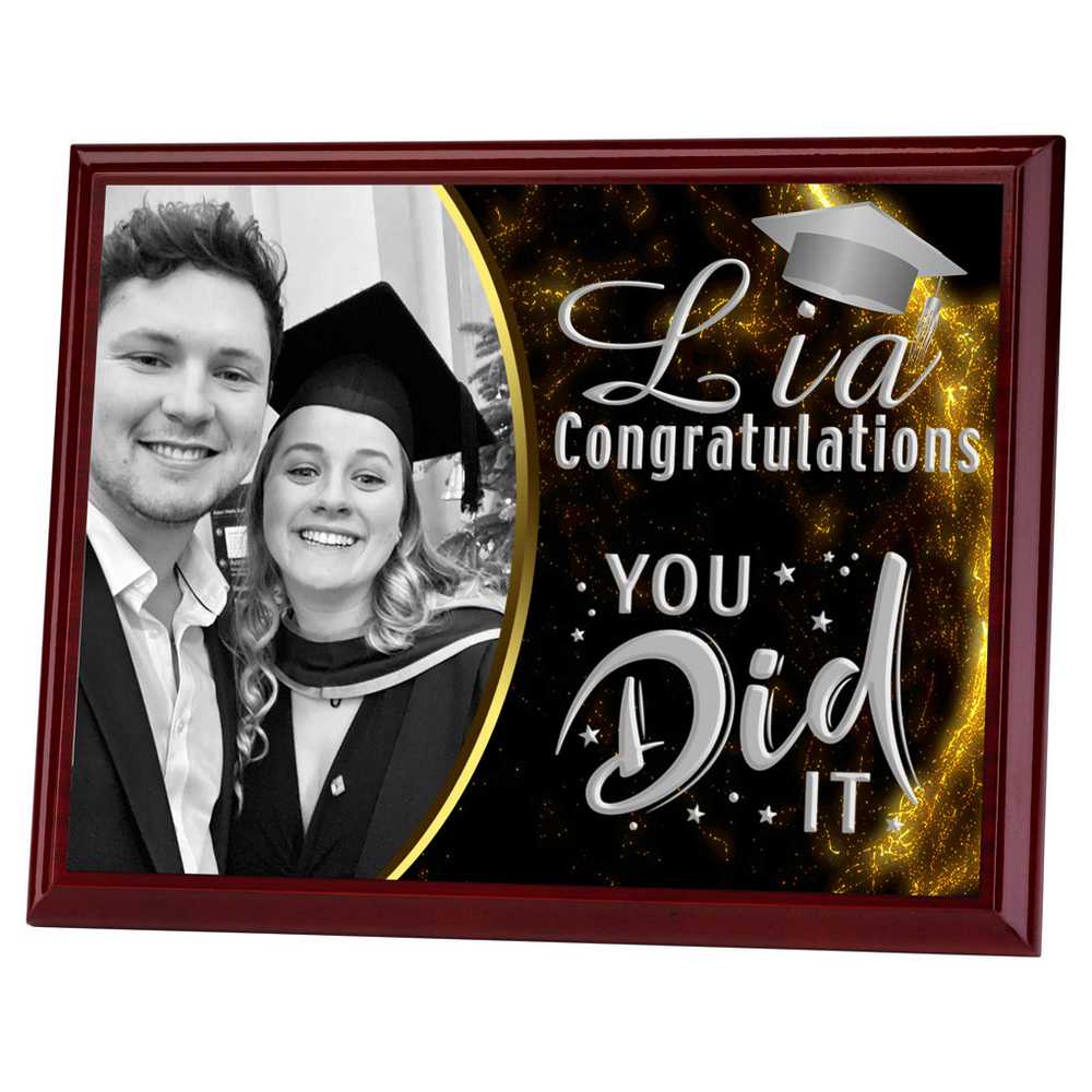 ROSEWOOD PLAQUE WITH WHITE SUBLIMATION FRONT (LANDSCAPE) - 7 x 9in