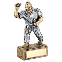 BRZ/PEW DARTS 'BEASTS' FIGURE WITH PLATE - 6.75in