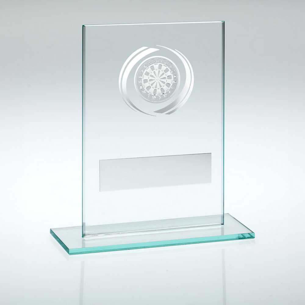 JADE/SILVER GLASS WITH DARTS INSERT AND PLATE - 4.5in - Optimum Teamwear
