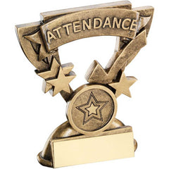BRZ/GOLD ATTENDANCE MINI CUP WITH PLATE (1in CENTRE) - 3.75in