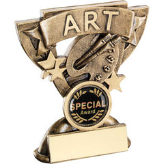 BRZ/GOLD ART MINI CUP WITH PLATE (1in CENTRE) -3.75in