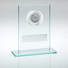 JADE/SILVER GLASS WITH POOL/SNOOKER INSERT AND PLATE - 4.5in - Optimum Teamwear
