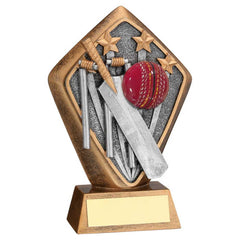 BRZ/GOLD DIAMOND HOLDER WITH 'CRICKET' DISC WITH PLATE - 5.25in