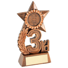 LEAF AND STAR AWARD WITH PLATE (1in CENTRE) BRONZE 3RD - 4.75in