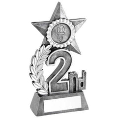 LEAF AND STAR AWARD WITH PLATE (1in CENTRE) SILVER 2ND - 5.5in