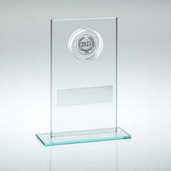 JADE GLASS WITH SILVER WREATH AND PLATE (1in CENTRE) - 5.5in - Optimum Teamwear