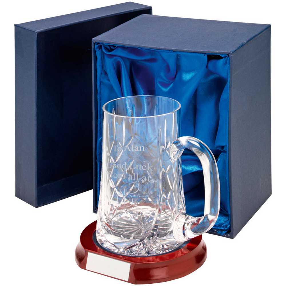 GLASS TANKARD 610ML BLANK PANEL - 5.5in