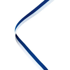 NARROW MEDAL RIBBON BLUE/WHITE - 30 x 0.4in - Optimum Teamwear