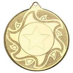 SUNSHINE MEDAL (1in CENTRE) GOLD - 2in - Optimum Teamwear