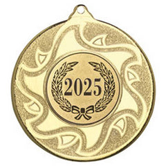 SUNSHINE MEDAL (1in CENTRE) GOLD - 2in - Optimum Teamwear